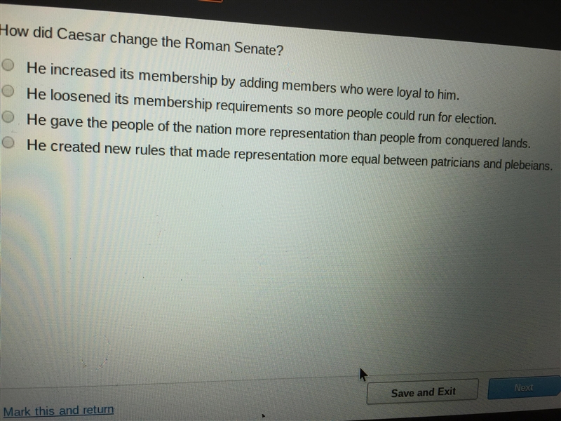 How did Cesar change the Roman Senate-example-1