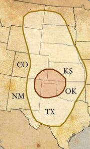 The area highlighted on the map above shows the area of the United States most affected-example-1