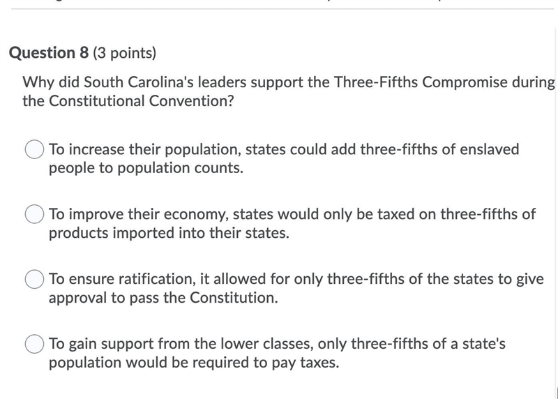 why did south Carolinian support the establishment of a new state government after-example-1