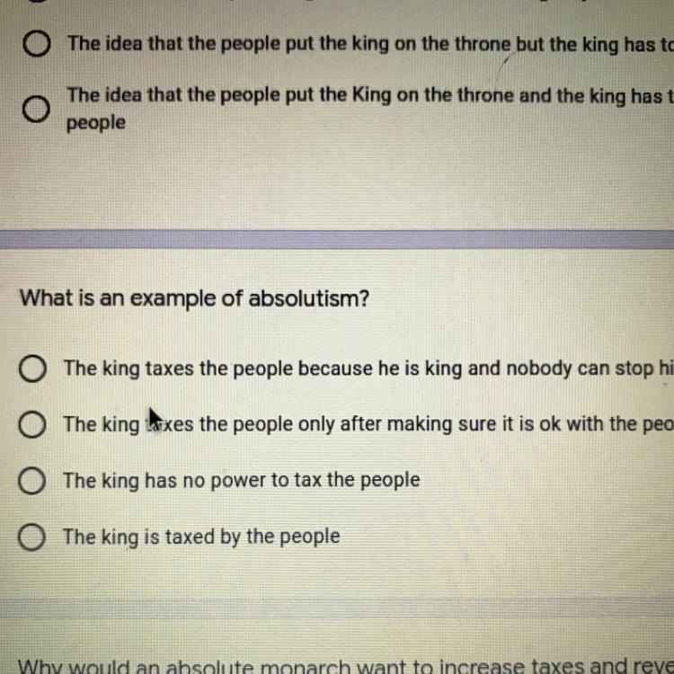 What is an example of absolutism?-example-1