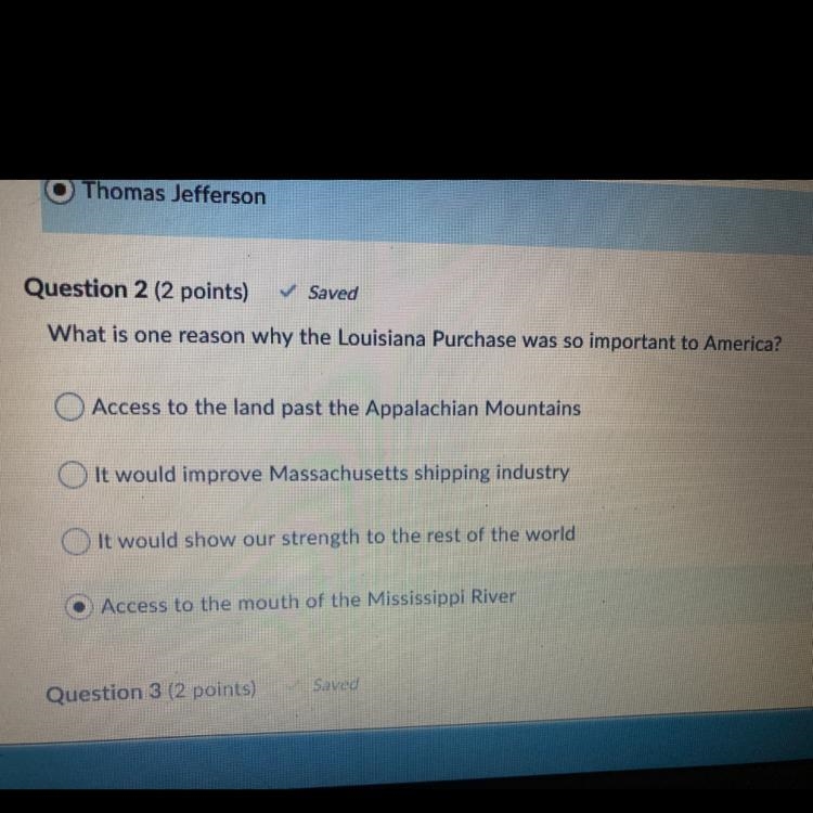 What is one reason why the Louisiana purchase was so important to America???-example-1