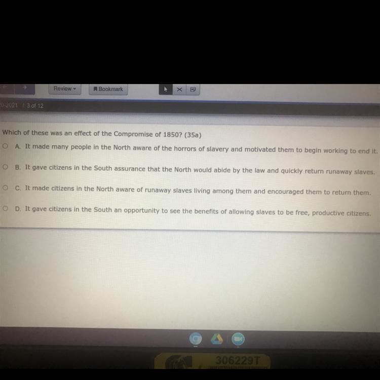 20 POINTS. URGENT DUE SOON. compromise of 1850. sorry for the bad quality-example-1