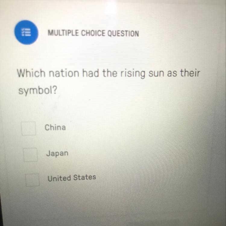 (60) points NEED HELL ASAP Which nation had the rising sun as their symbol?-example-1