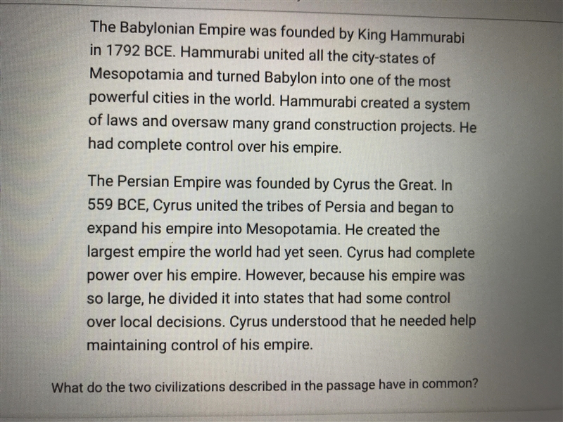 A. They are both absolute monarchies. B. They are both constitutional monarchies. C-example-1