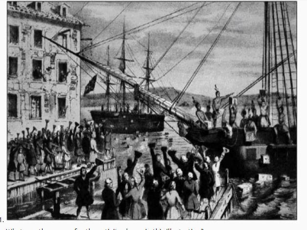 What was the reason for the activity shown in this illustration? A)Colonists were-example-1