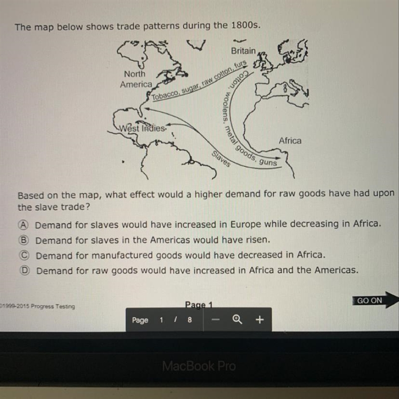 Based on the map, what effect would a higher demand for raw goods have had upon the-example-1