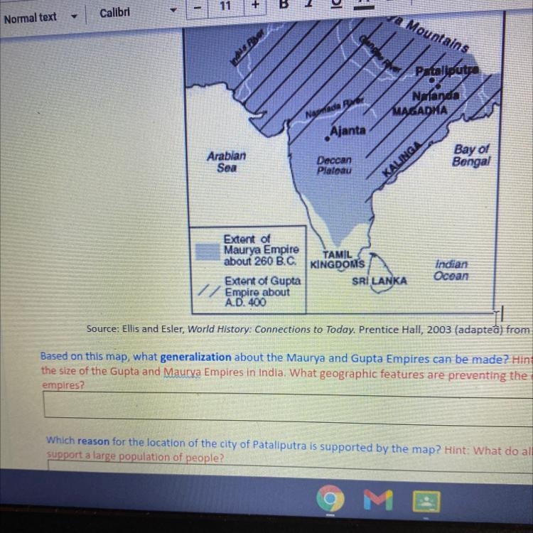 What generalization about the Maurya and Gupta empire can be made-example-1