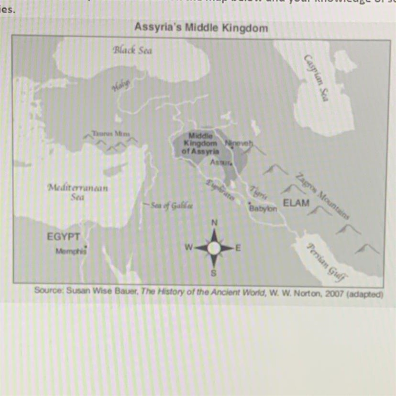 Please help me! Based on the information shown on this map, in which region was Babylon-example-1