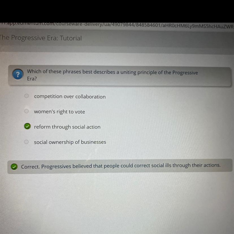 Which of these phrases best describes a uniting principle of the Progressive Era? The-example-1