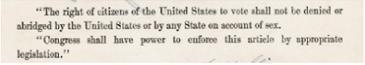 The image shows the Nineteenth Amendment to the US Constitution, ratified in 1919.Which-example-1