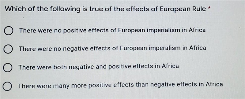 HELP PLEASE its timed!!! Which of the following is true of the effects of European-example-1