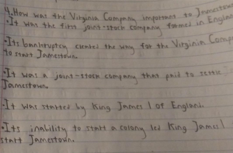 How was the Virginia Company important to Jamestown?EMERGENCY!PLEASE ANSWER ASAP!​-example-1