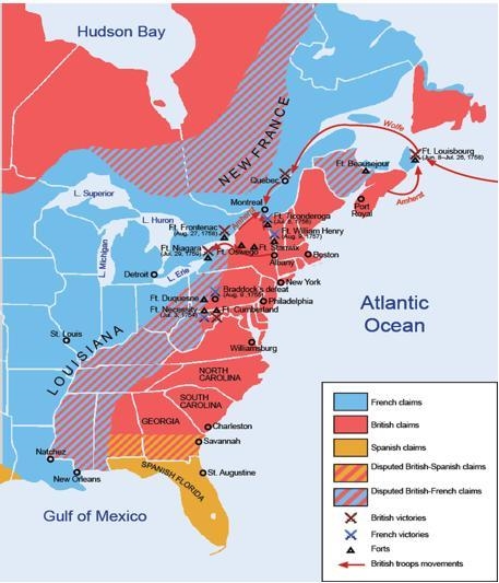 Using the map, which statement best describes the land claims in North America prior-example-1