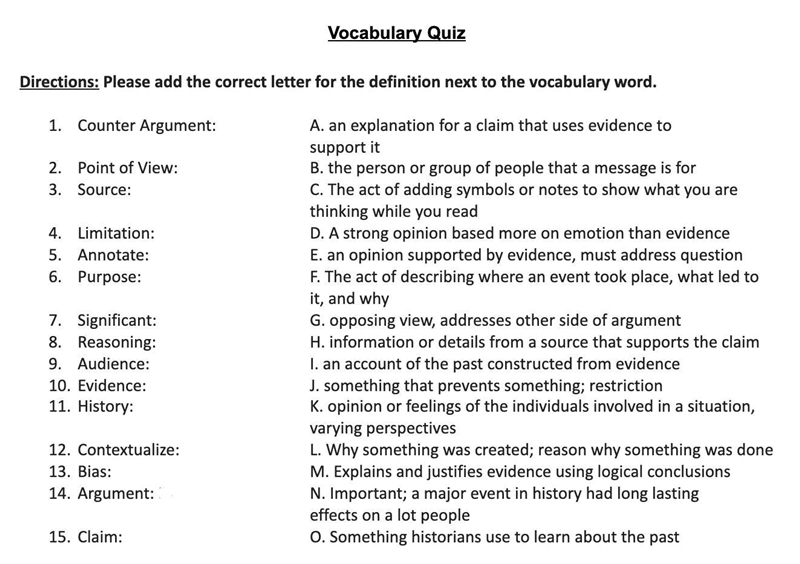 Help, please!!! Put the letters to the vocabulary words to the right answers!-example-1