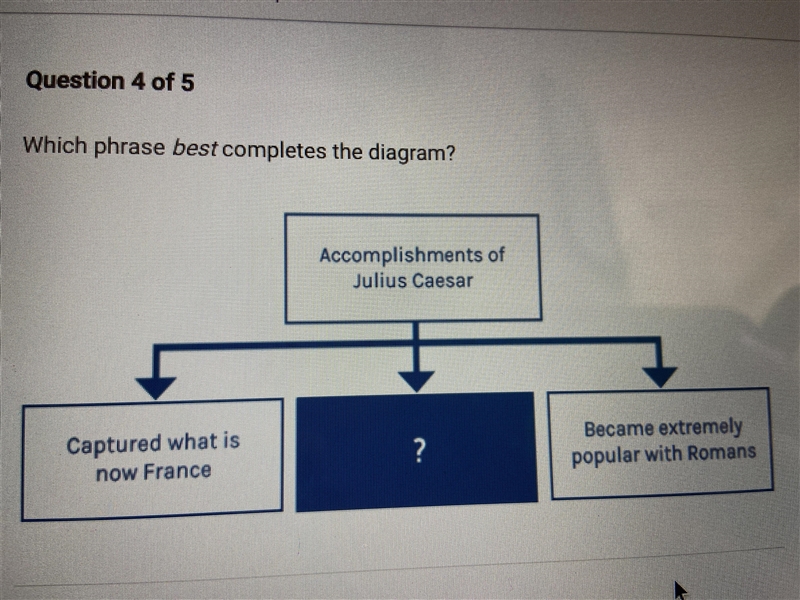 Someone please help me ASAP. :( A. Became dictator of Rome B. Defeated Mark Antony-example-1