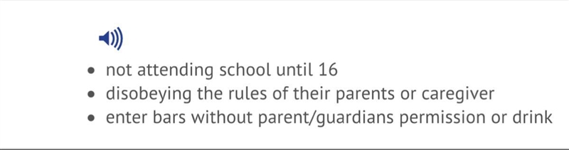 Why are these considered unruly behaviors rather than delinquent behaviors?-example-1