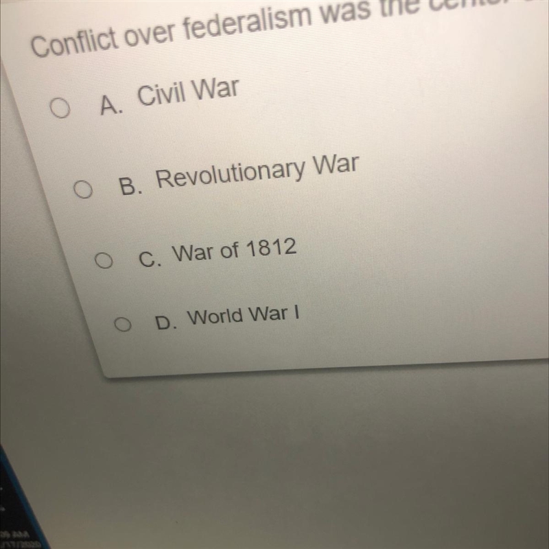 Conflict over federalism was the center of the-example-1