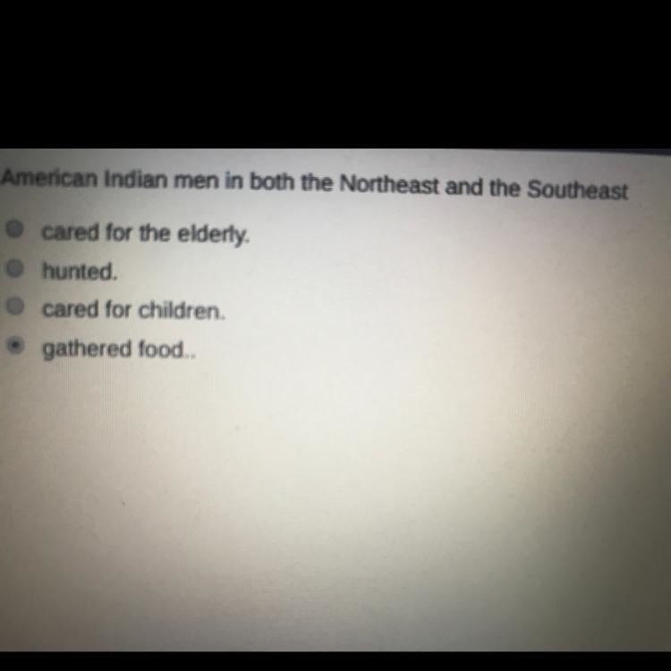 American Indian men in both the Northeast and the Southeast cared for the elderly-example-1