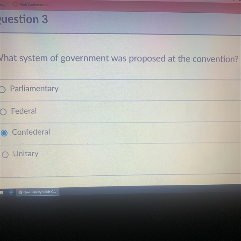 What system of government was proposed at the convention￼?-example-1