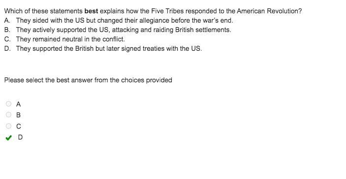 Which of these statements best explains how the Five Tribes responded to the American-example-1