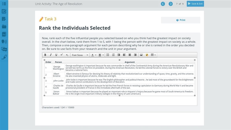 Now you’ll find out more about the people you identified from each revolution. Use-example-3