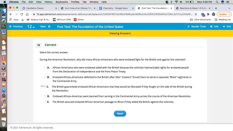 Uring the American Revolution, why did many African-Americans who were enslaved fight-example-1