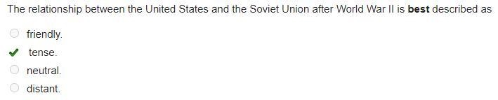 The relationship between the United States and the Soviet Union after World War ll-example-1