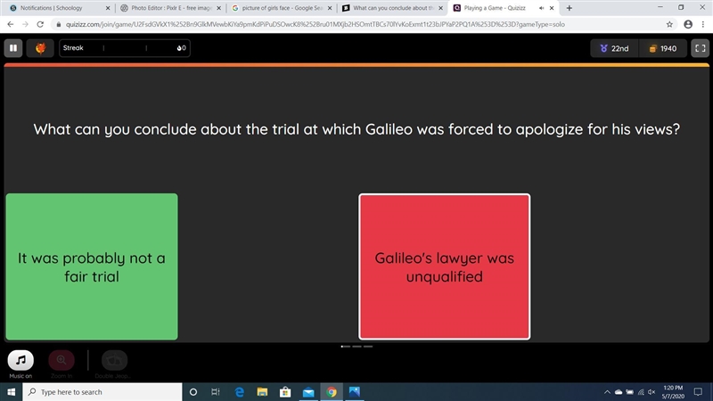 What can you conclude about the trial at which Gallleo was forced to apologize for-example-1