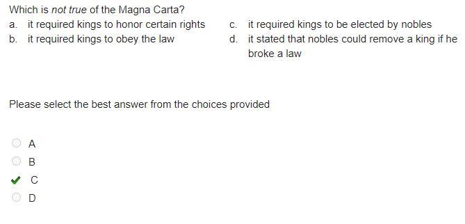 Which of the following is not true about the magna carta-example-1