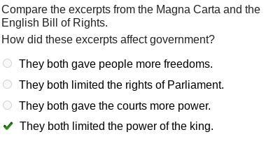 Times Honors English Bill of Rights: Compare the excerpts from the Magna Carta and-example-1