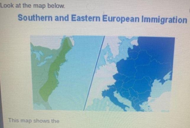 This map shows the "new" wave of immigration, which started in the late-example-1