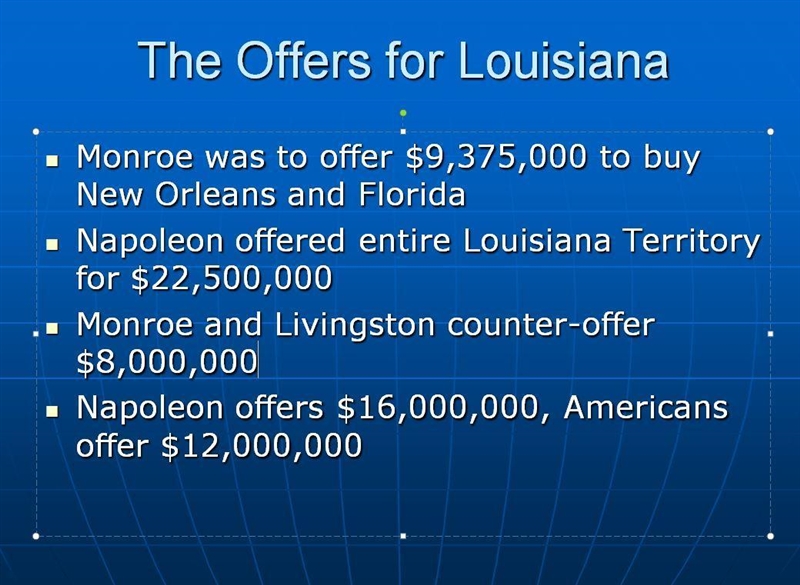 What was frances counter offer for the lousiana purchase?-example-1