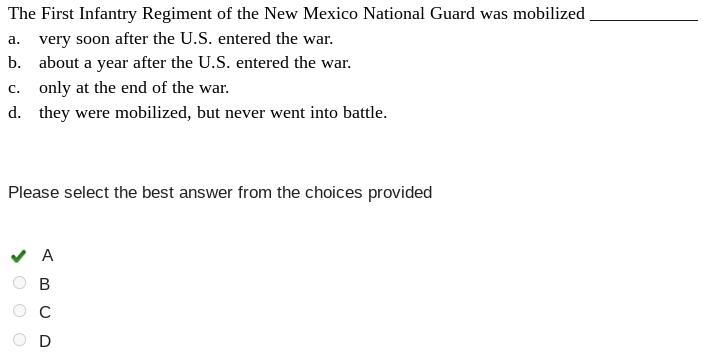 The first infantry rigging mint of New Mexico national guard was mobilized a. Very-example-1