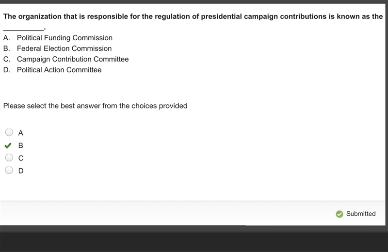 The organization that is responsible for the regulation of presidential campaign contributions-example-1