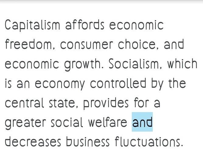 Which system provides a greater overall benefit to society capitalism or socialism-example-1