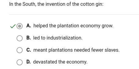 I’m the south the invention of the cotton gin-example-1