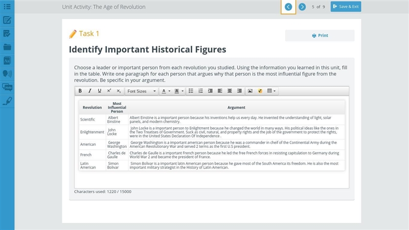 Now you’ll find out more about the people you identified from each revolution. Use-example-1