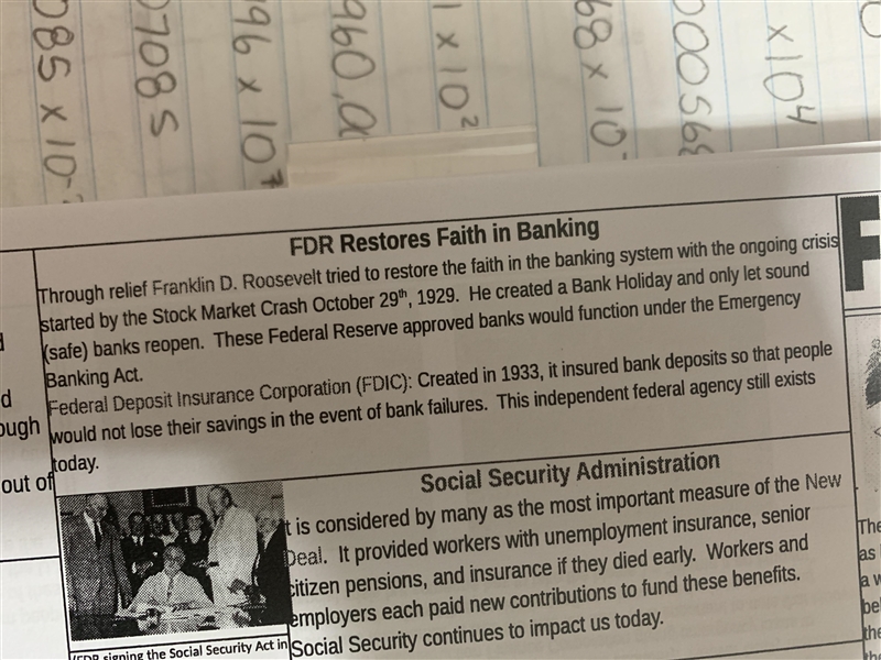 How does FDR restore people's faith in banking ? (Hint: four letter word that starts-example-1