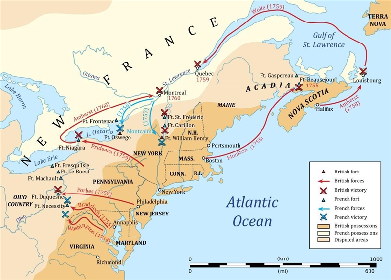 Which area of land was fought over in the French and indian War?-example-1