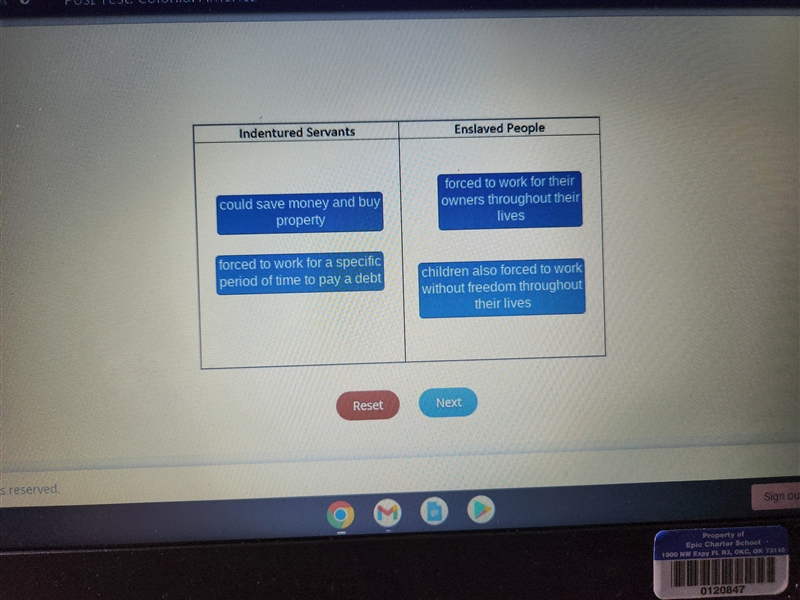 Match the descriptions with the group of laborers they describe-example-1