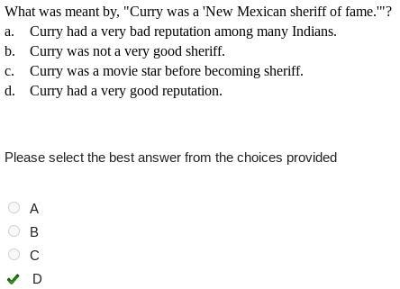 What was meant by, "Curry was a 'New Mexican sheriff of fame.'"? a. Curry-example-1