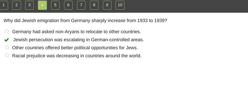 Why did Jewish emigration from Germany sharply increase from 1933 to 1939? Germany-example-1