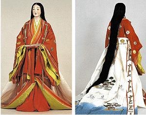 Describe how an upper-class Japanese woman looks like during the 10th century.-example-1