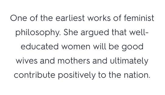 Which of the following is NOT true of Mary Wollstonecraft? A. She was a radical reformer-example-2