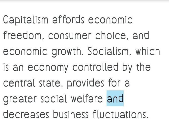 Which system provides a greater overall benefit to society capitalism or socialism-example-2