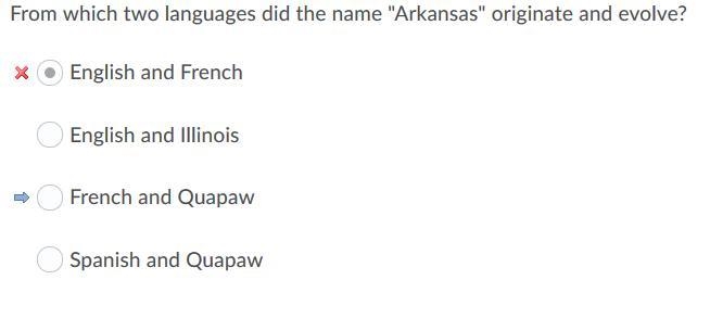 From which two languages did the name "Arkansas" originate from-example-1