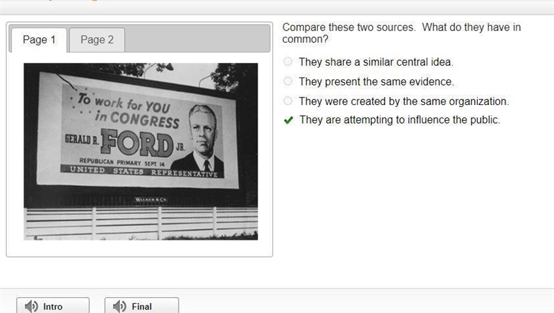 Compare these two sources. What do they have in common? They share a similar central-example-1