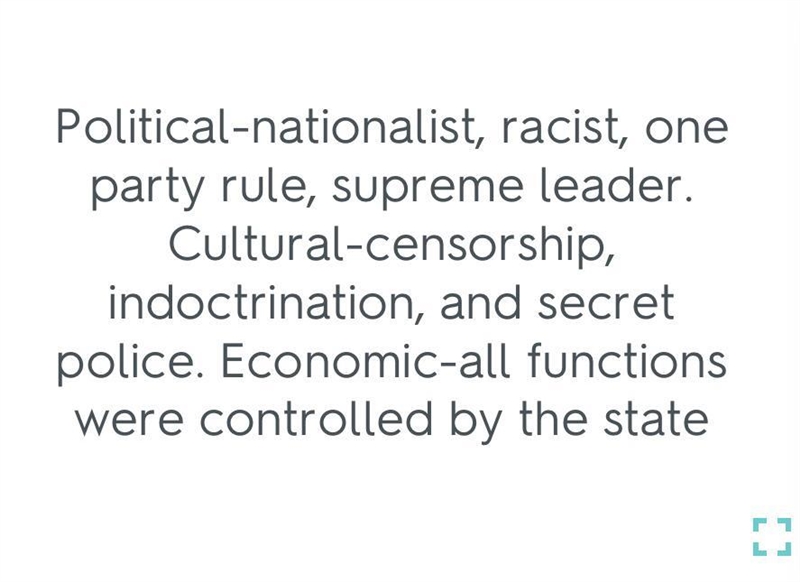 What are the political, cultural, and economic characteristics of fascism which helped-example-1