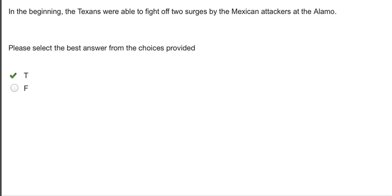 In the beginning, the Texans were able to fight off two surges by the Mexican attackers-example-1