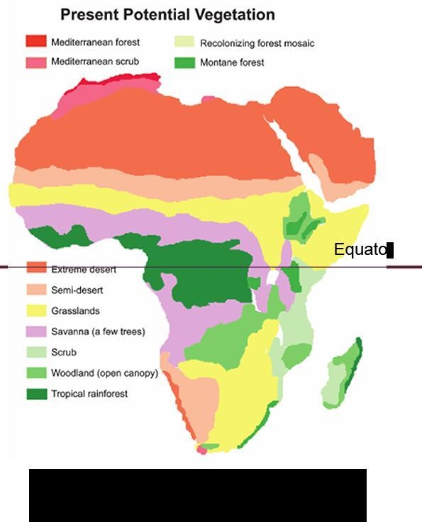 If you were to fold a map of Africa in half along the equator, what do you notice-example-1